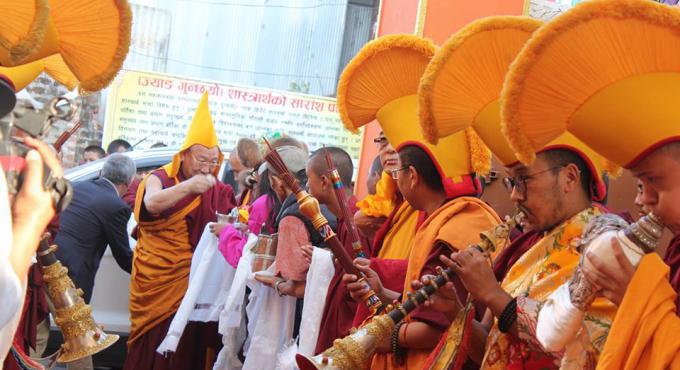 H.E Jangtse Choeje Kyabje Gosok Rinpoche presented Jang Gunchoe- Annual Inter-Mo